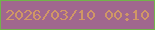 文字の大きさ：5、枠の色：72b34b、背景の色：a0678e、文字の色：d09766 無料ブログパーツのブログ時計