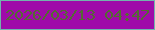 文字の大きさ：5、枠の色：72b5ad、背景の色：9f0ba9、文字の色：556a33 無料ブログパーツのブログ時計