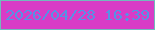 文字の大きさ：2、枠の色：72babc、背景の色：d83cc6、文字の色：5592e5 無料ブログパーツのブログ時計