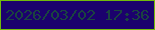 文字の大きさ：5、枠の色：72bb0b、背景の色：1b016d、文字の色：1a4440 無料ブログパーツのブログ時計