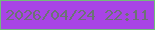 文字の大きさ：3、枠の色：72bc7a、背景の色：a844e5、文字の色：6c7375 無料ブログパーツのブログ時計