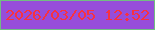 文字の大きさ：4、枠の色：72bd82、背景の色：974dda、文字の色：f83141 無料ブログパーツのブログ時計