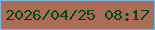 文字の大きさ：1、枠の色：72bde7、背景の色：ac6d56、文字の色：01481f 無料ブログパーツのブログ時計
