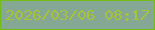 文字の大きさ：1、枠の色：72be16、背景の色：85a895、文字の色：a9c338 無料ブログパーツのブログ時計
