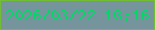 文字の大きさ：1、枠の色：72be33、背景の色：76949b、文字の色：01d868 無料ブログパーツのブログ時計