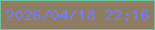 文字の大きさ：4、枠の色：72c09c、背景の色：8e7d61、文字の色：757afc 無料ブログパーツのブログ時計
