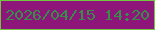 文字の大きさ：5、枠の色：72c63f、背景の色：8e167a、文字の色：398d4b 無料ブログパーツのブログ時計