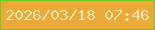 文字の大きさ：2、枠の色：72c81e、背景の色：eba937、文字の色：e3e7af 無料ブログパーツのブログ時計