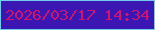 文字の大きさ：4、枠の色：72cceb、背景の色：3b16b2、文字の色：d01271 無料ブログパーツのブログ時計