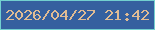 文字の大きさ：5、枠の色：72d0cf、背景の色：35609f、文字の色：e0bc94 無料ブログパーツのブログ時計