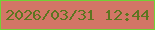 文字の大きさ：2、枠の色：72d136、背景の色：d37666、文字の色：5d7520 無料ブログパーツのブログ時計