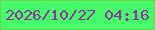 文字の大きさ：1、枠の色：72d14c、背景の色：46fb69、文字の色：912fa3 無料ブログパーツのブログ時計
