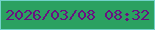 文字の大きさ：1、枠の色：72d2ca、背景の色：2ba161、文字の色：691181 無料ブログパーツのブログ時計