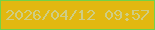 文字の大きさ：1、枠の色：72d348、背景の色：e2b810、文字の色：cfcd83 無料ブログパーツのブログ時計