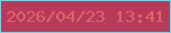 文字の大きさ：3、枠の色：72d4e3、背景の色：b73a5a、文字の色：de6566 無料ブログパーツのブログ時計