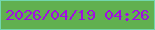 文字の大きさ：4、枠の色：72d7ae、背景の色：61b050、文字の色：a20ce3 無料ブログパーツのブログ時計