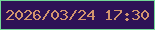 文字の大きさ：2、枠の色：72d897、背景の色：2e1256、文字の色：d2956e 無料ブログパーツのブログ時計