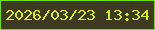 文字の大きさ：4、枠の色：72db0a、背景の色：3e3921、文字の色：d8eb0b 無料ブログパーツのブログ時計