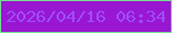 文字の大きさ：2、枠の色：72e08f、背景の色：9a17d2、文字の色：9d4ef4 無料ブログパーツのブログ時計