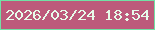 文字の大きさ：2、枠の色：72e0a5、背景の色：bd5a7b、文字の色：e7fbea 無料ブログパーツのブログ時計