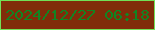 文字の大きさ：3、枠の色：72e157、背景の色：802d0a、文字の色：118522 無料ブログパーツのブログ時計