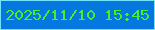 文字の大きさ：4、枠の色：72e3fb、背景の色：0478df、文字の色：48ee2b 無料ブログパーツのブログ時計