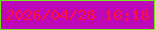 文字の大きさ：1、枠の色：72e61a、背景の色：bc08b6、文字の色：ff1139 無料ブログパーツのブログ時計
