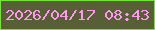 文字の大きさ：3、枠の色：72e82d、背景の色：585f36、文字の色：ff99ef 無料ブログパーツのブログ時計