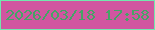 文字の大きさ：1、枠の色：72e8ae、背景の色：d156a0、文字の色：45a466 無料ブログパーツのブログ時計