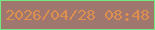 文字の大きさ：3、枠の色：72ea7f、背景の色：a0776f、文字の色：dd8f50 無料ブログパーツのブログ時計