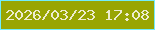 文字の大きさ：4、枠の色：72ecfc、背景の色：99a503、文字の色：edeccf 無料ブログパーツのブログ時計