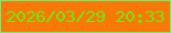 文字の大きさ：3、枠の色：72ed73、背景の色：f97808、文字の色：6aeb12 無料ブログパーツのブログ時計