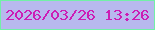 文字の大きさ：5、枠の色：72f0a7、背景の色：b8b9ee、文字の色：cc1db5 無料ブログパーツのブログ時計
