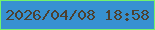文字の大きさ：5、枠の色：72f36d、背景の色：3791d1、文字の色：4d4030 無料ブログパーツのブログ時計