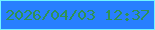 文字の大きさ：2、枠の色：72f4ff、背景の色：287ffe、文字の色：2f9253 無料ブログパーツのブログ時計