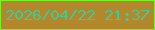 文字の大きさ：4、枠の色：72f520、背景の色：b3882c、文字の色：45c991 無料ブログパーツのブログ時計