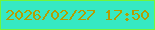 文字の大きさ：1、枠の色：72f53b、背景の色：36e9c3、文字の色：b49d02 無料ブログパーツのブログ時計