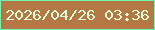 文字の大きさ：2、枠の色：72f5b0、背景の色：b37844、文字の色：dbffd7 無料ブログパーツのブログ時計
