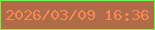 文字の大きさ：1、枠の色：72f643、背景の色：ae6c49、文字の色：f58859 無料ブログパーツのブログ時計