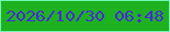 文字の大きさ：2、枠の色：72f6b3、背景の色：1eb120、文字の色：452ada 無料ブログパーツのブログ時計