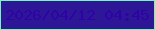 文字の大きさ：5、枠の色：72f9b5、背景の色：2e1797、文字の色：2e01a9 無料ブログパーツのブログ時計