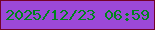 文字の大きさ：5、枠の色：730229、背景の色：9c48d8、文字の色：00841c 無料ブログパーツのブログ時計