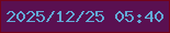文字の大きさ：2、枠の色：73031a、背景の色：5a1051、文字の色：62aad7 無料ブログパーツのブログ時計