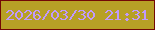 文字の大きさ：4、枠の色：730805、背景の色：b7a026、文字の色：c09afd 無料ブログパーツのブログ時計