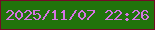 文字の大きさ：2、枠の色：730b27、背景の色：21730b、文字の色：d573e1 無料ブログパーツのブログ時計