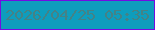 文字の大きさ：2、枠の色：730ce2、背景の色：0e9dbd、文字の色：448286 無料ブログパーツのブログ時計