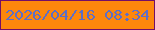 文字の大きさ：3、枠の色：730e67、背景の色：fd870c、文字の色：5e6ec7 無料ブログパーツのブログ時計