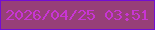 文字の大きさ：4、枠の色：730ed2、背景の色：973f78、文字の色：c835d4 無料ブログパーツのブログ時計