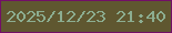 文字の大きさ：2、枠の色：730f67、背景の色：5f5730、文字の色：8cad90 無料ブログパーツのブログ時計