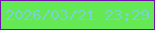 文字の大きさ：1、枠の色：7310a9、背景の色：64e853、文字の色：78d3d2 無料ブログパーツのブログ時計